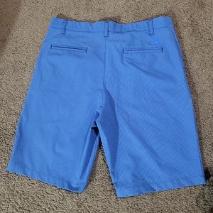 ADIDAS ULTIMATE GINGHAM GOLF SHORTS TRUE BLUE MEN'S 34 DQ2159